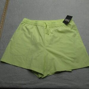 DSG 2-in-1 Agility Shorts Men Large Yellow Pulse Athletic Fit Built-In Liner NEW